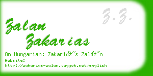 zalan zakarias business card